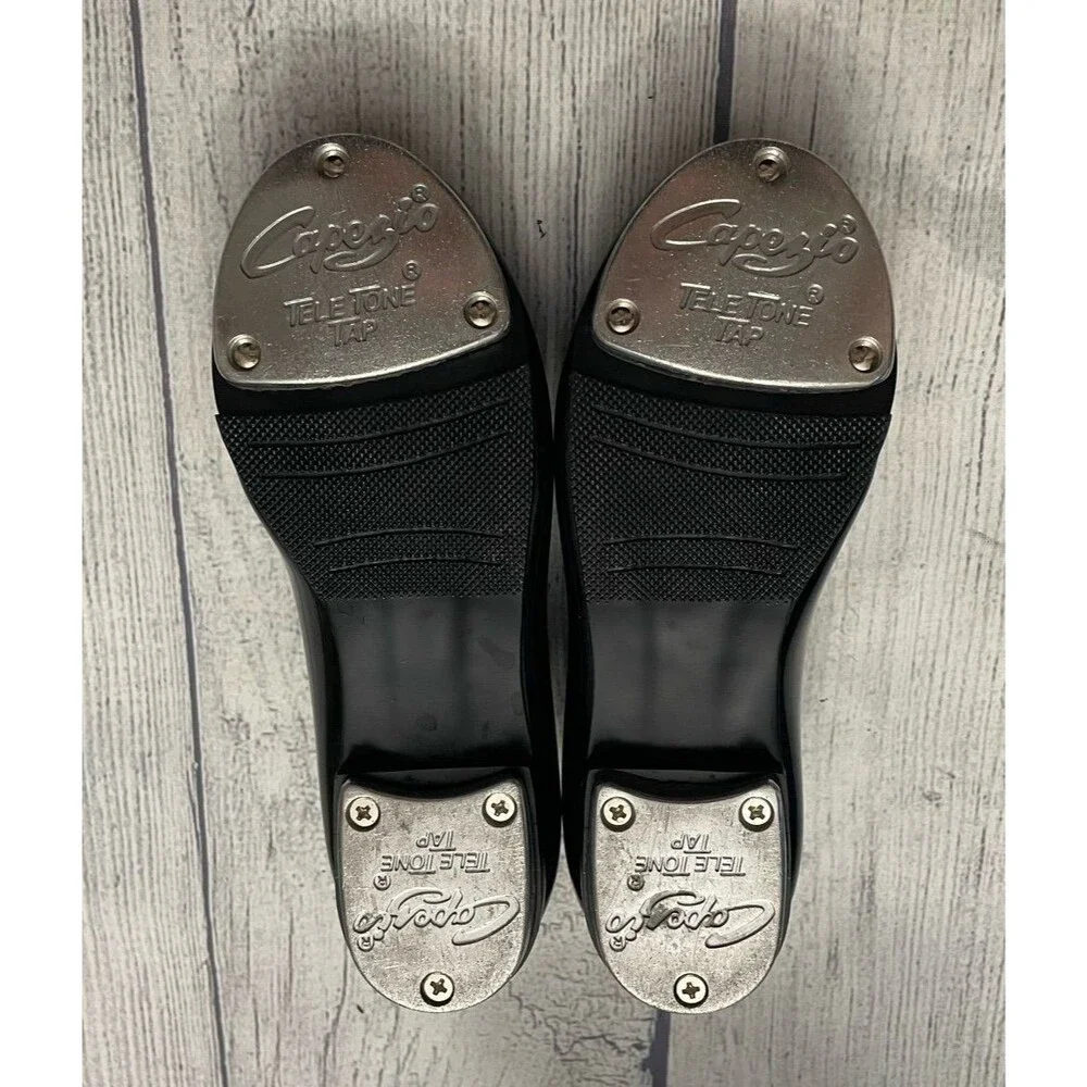 Black Capezio Little Girl Toddler Tap Dance Dancing Shoes, Size 9.5 Wide